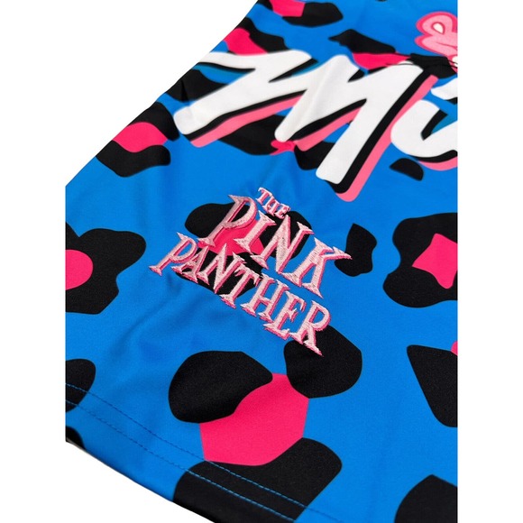 Pink Panther Leopard Miami Men's Headgear Classics Embroidered Basketball Jersey - Picture 5 of 6